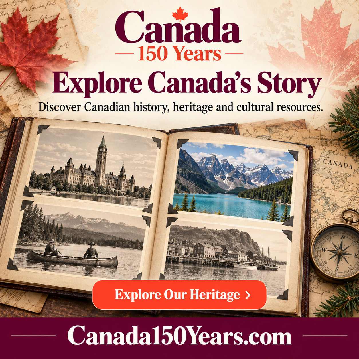 Canada 150 Years square advertisement — Canada150Years.com