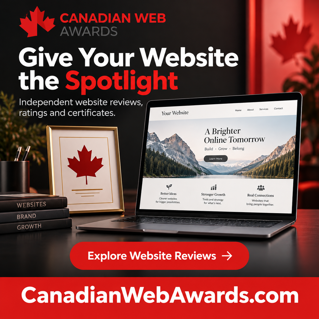 Canadian Web Awards square advertisement — CanadianWebAwards.com