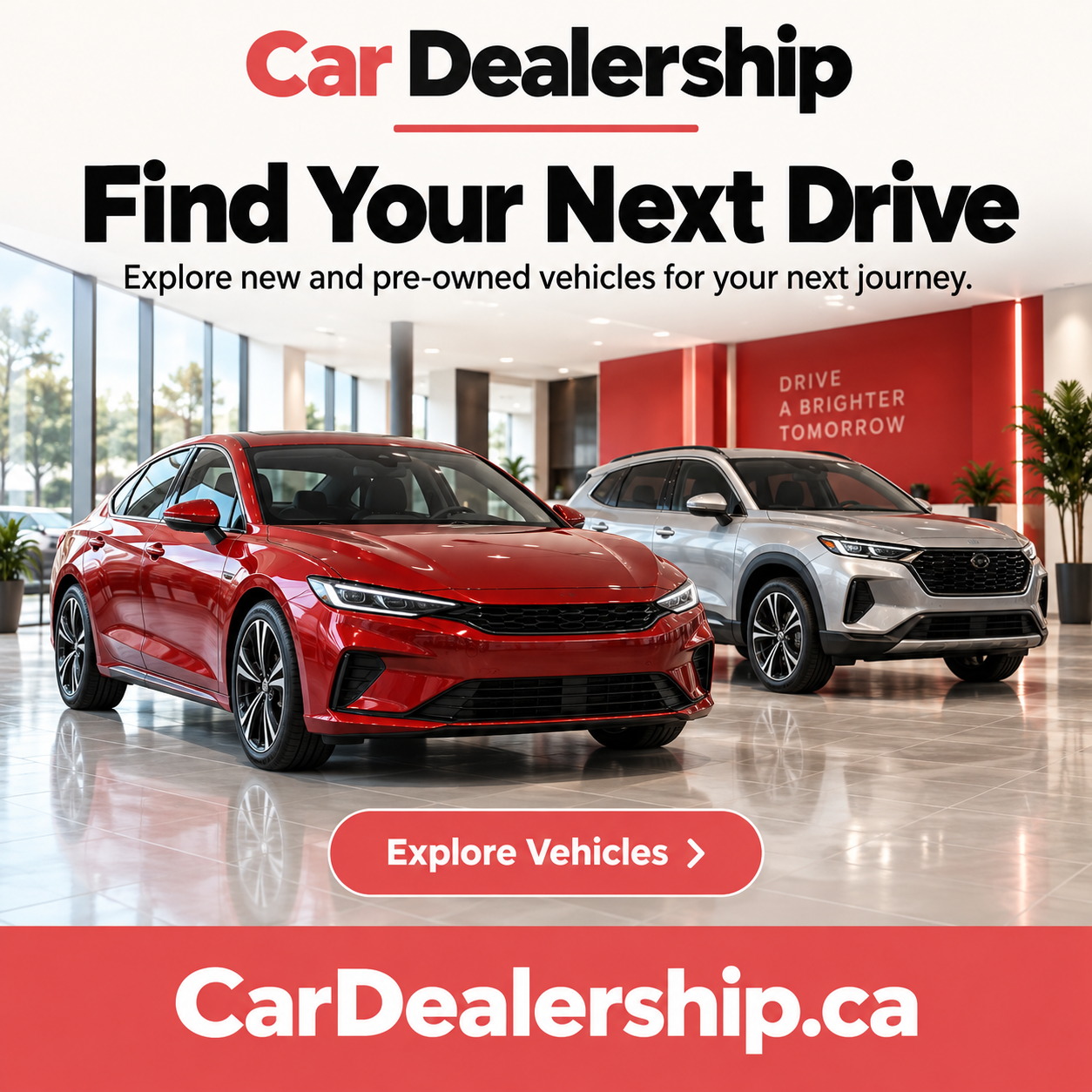Car Dealership square advertisement — CarDealership.ca