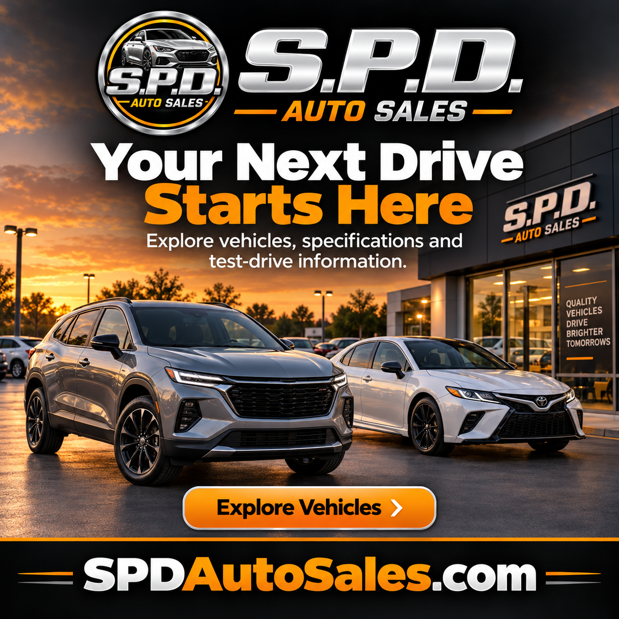 S.P.D. Auto Sales square advertisement — SPDAutoSales.com