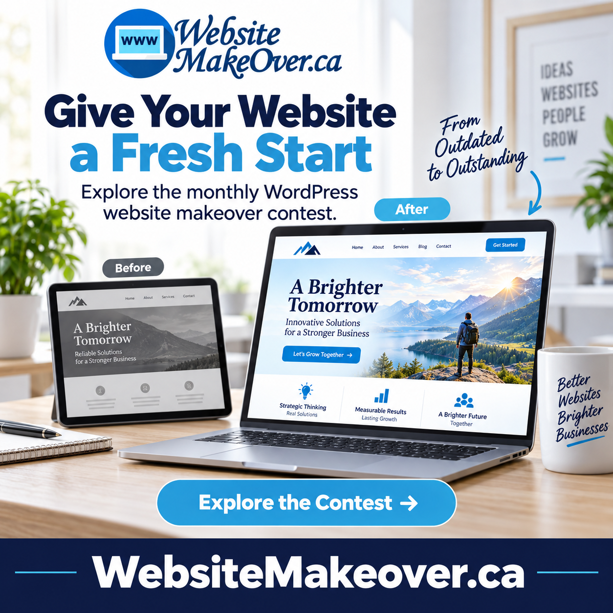 Website Makeover square advertisement — WebsiteMakeover.ca
